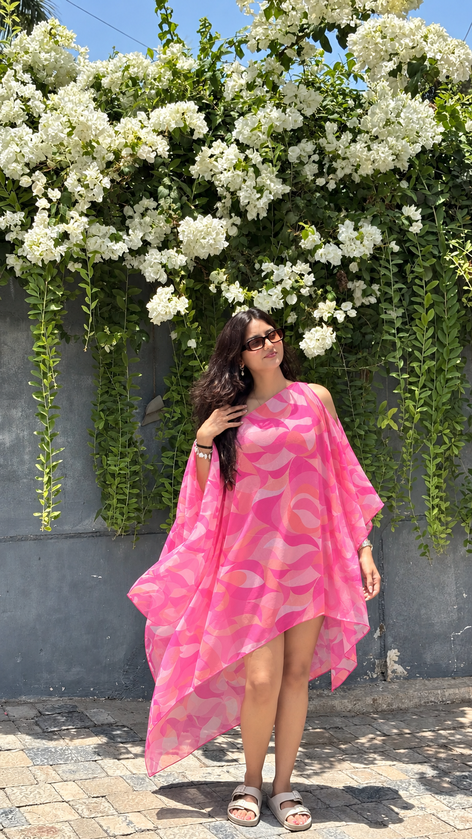 Triton’s Conch One-Shoulder Pink Dress