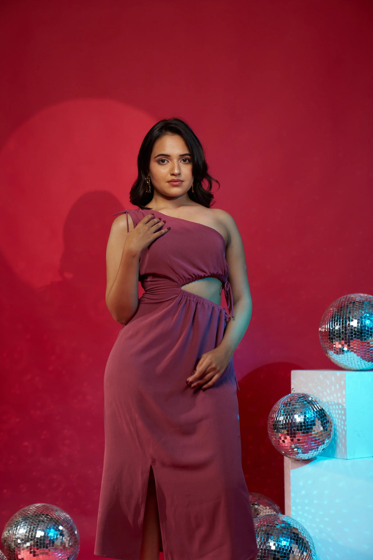 Midnight Curve Side Slit Dress