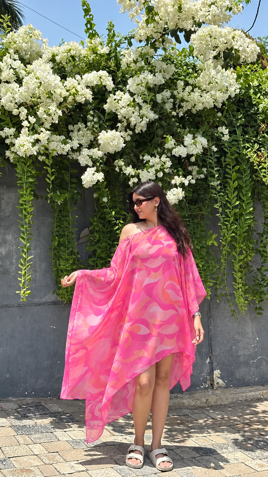 Triton’s Conch One-Shoulder Pink Dress