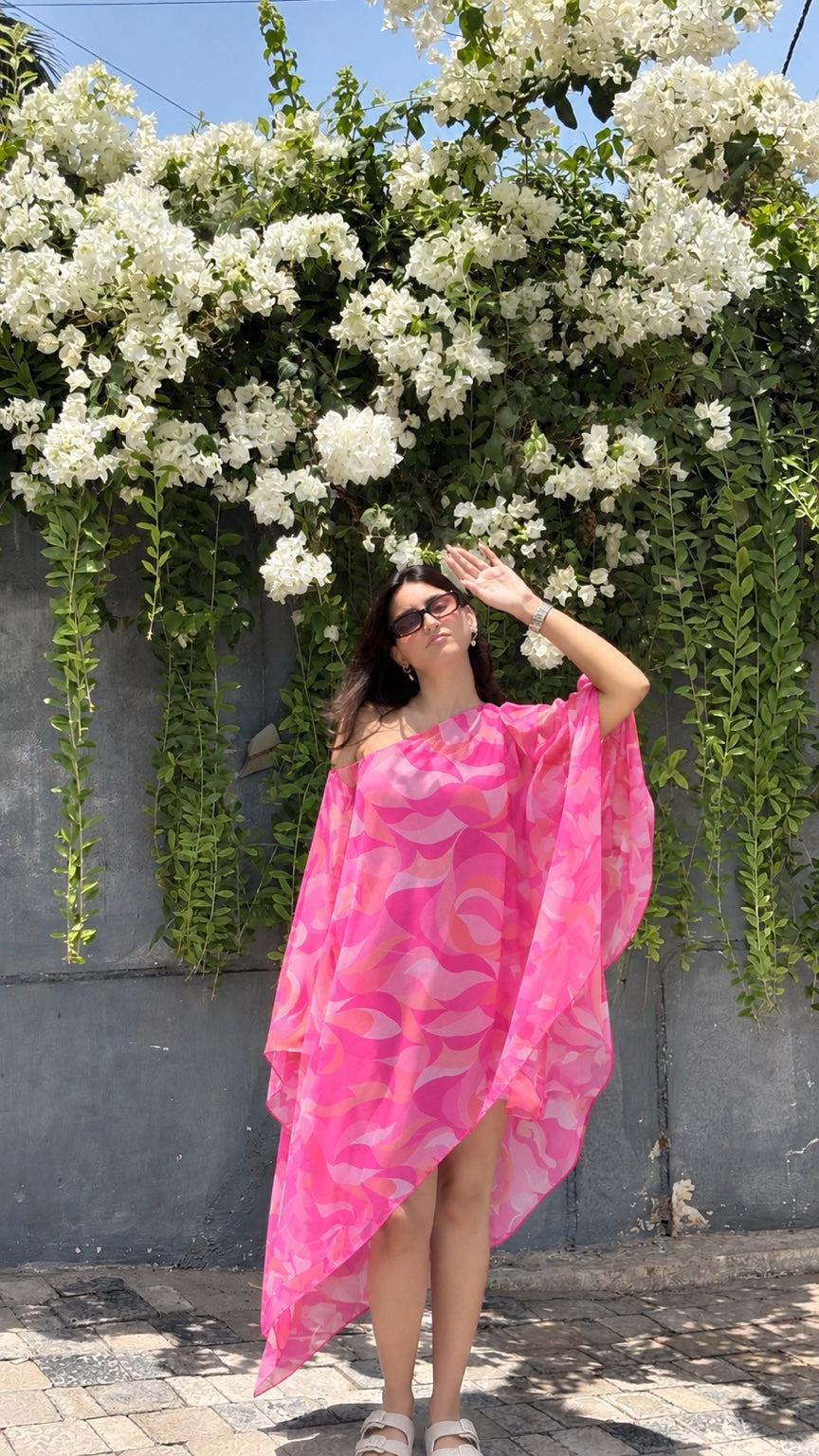 Triton’s Conch One-Shoulder Pink Dress