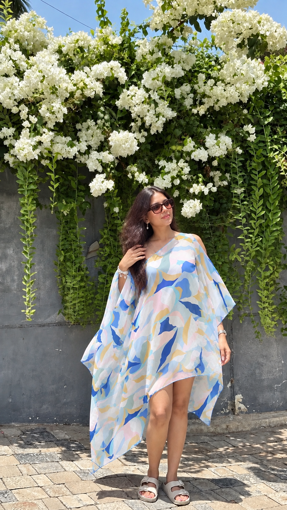 Triton’s Conch One-Shoulder Blue Dress