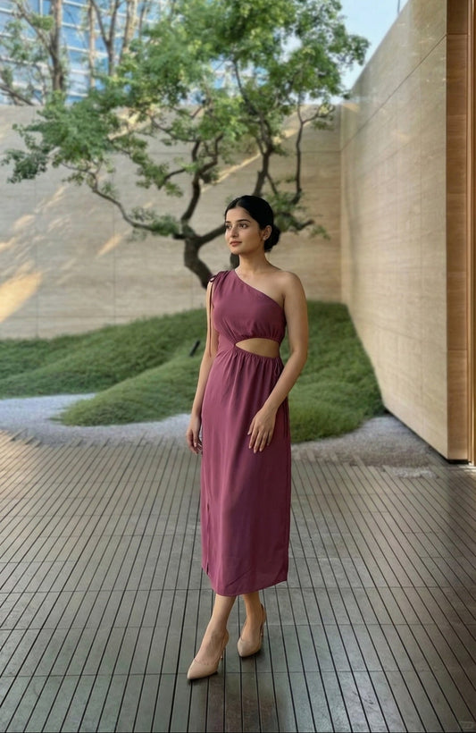 Midnight Curve Side Slit Dress