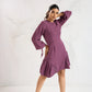 Berry Bloom Ruffle Hem Dress