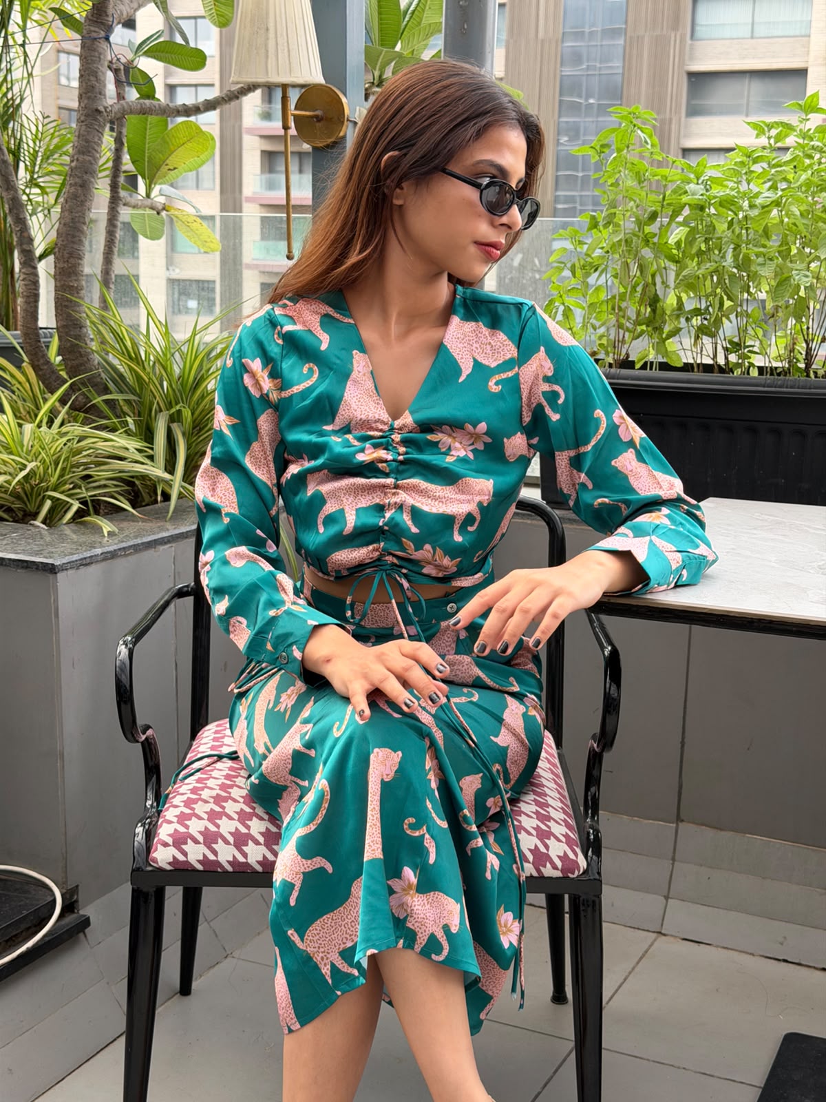 Leopard Satin Asian Co-ord