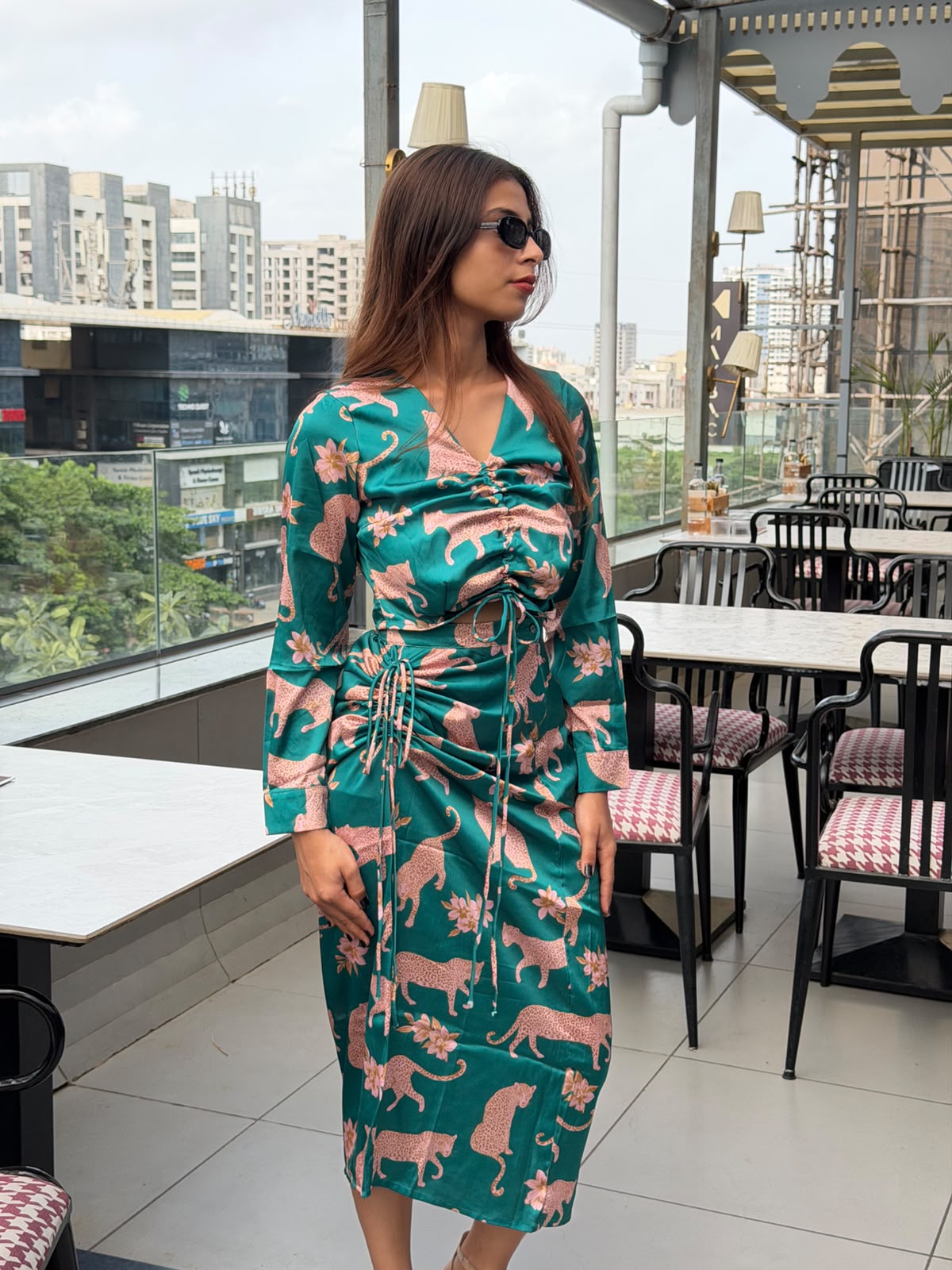 Leopard Satin Asian Co-ord